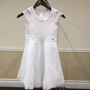 Guess Girls White Scuba Dress